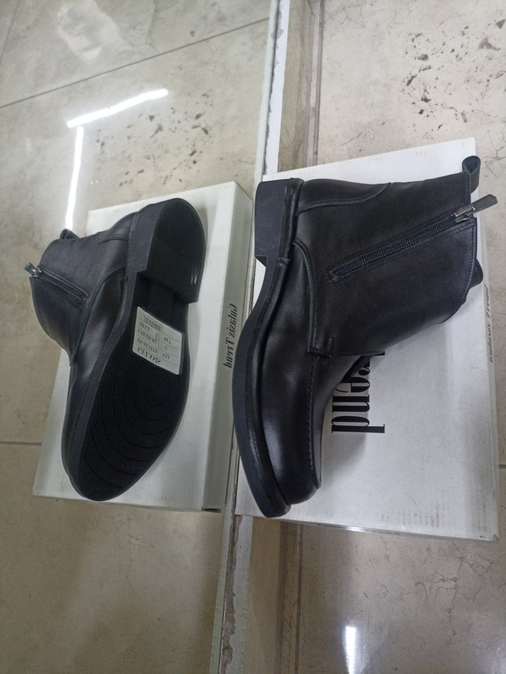 Siyah orjinal deri bot - Görsel 4