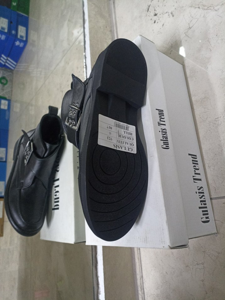 Siyah orjinal deri bot - Görsel 3