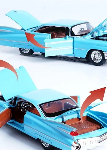 Mavi Die-Cast Oyuncak Araba Sesli ve Işıklı - Görsel 5