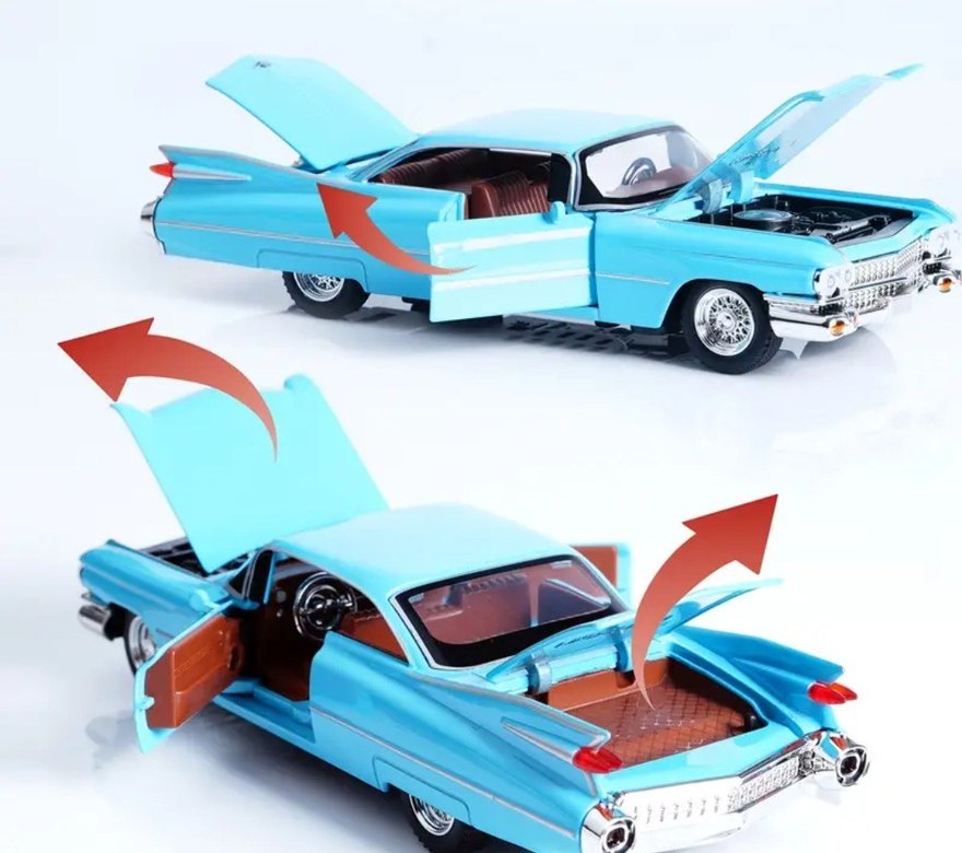 Mavi Die-Cast Oyuncak Araba Sesli ve Işıklı - Görsel 5