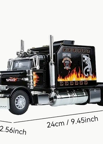 Renkli Siyah Oyuncak Kamyon - Görsel 9