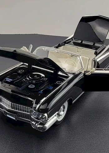 1960 Siyah Retro Model Oyuncak Araba - Görsel 3