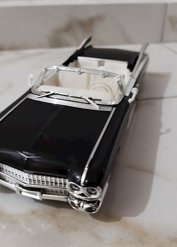 1960 Siyah Retro Model Oyuncak Araba - Görsel 6