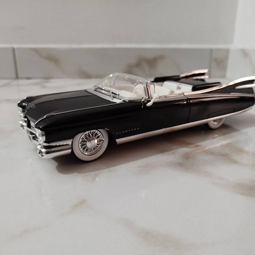 1960 Siyah Retro Model Oyuncak Araba - Görsel 5