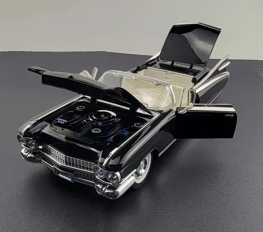 1960 Siyah Retro Model Oyuncak Araba - Görsel 3