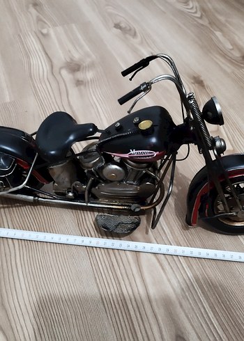 Koyu Siyah Metal Motosiklet Modeli - Görsel 10