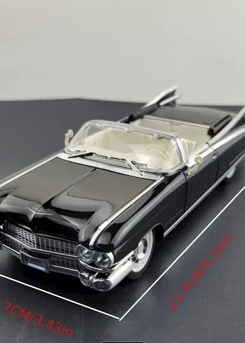 1960 Karpuz Kırmızısı Retro Model Araba - Görsel 5