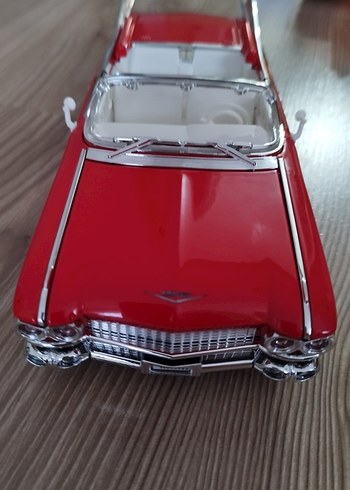 1960 Karpuz Kırmızısı Retro Model Araba - Görsel 6