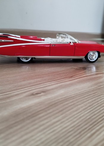 1960 Karpuz Kırmızısı Retro Model Araba - Görsel 8