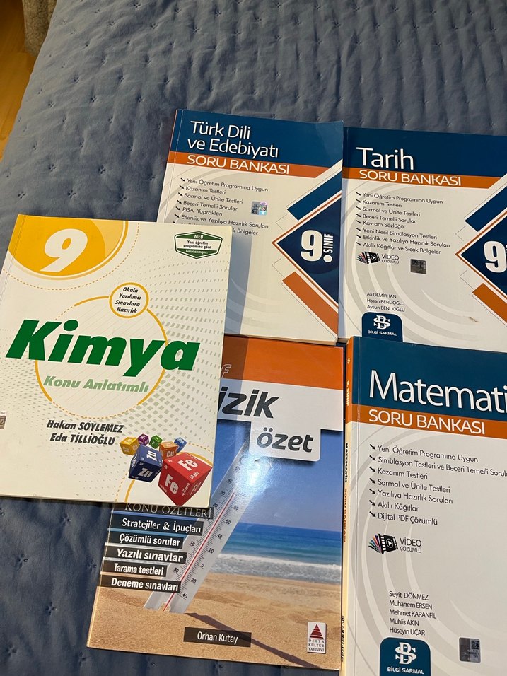 9. Sınıf Soru Bankası Seti Fizik, Matematik, Kimya - Görsel 2