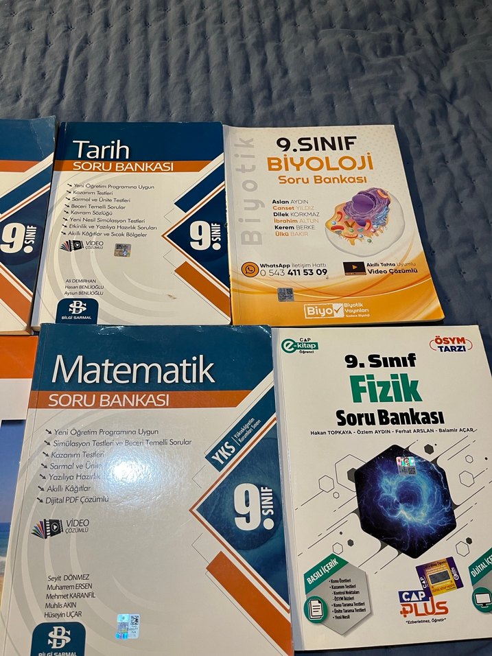 9. Sınıf Soru Bankası Seti Fizik, Matematik, Kimya - Görsel 3