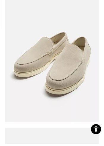 zara %100 deri Bej Süet Erkek Espadril - Görsel 4