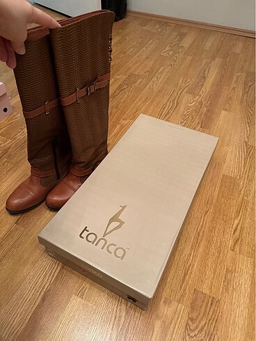 tanca uzun taba rengi kadın çizme - Görsel 11