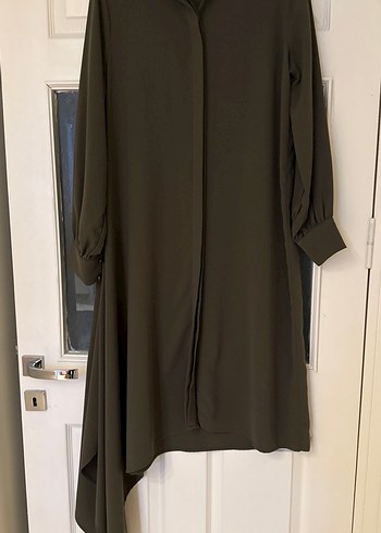 Kadın Koyu Haki Uzun Kollu Tunik - Görsel 2