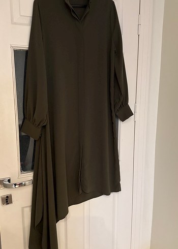 Kadın Koyu Haki Uzun Kollu Tunik - Görsel 4