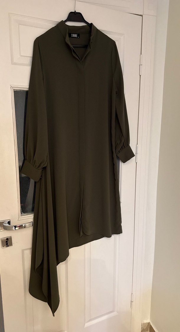 Kadın Koyu Haki Uzun Kollu Tunik - Görsel 4
