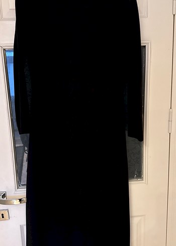 Siyah Deri Kemerli Uzun Kadın kap - Görsel 5