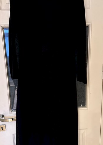 Siyah Deri Kemerli Uzun Kadın kap - Görsel 4