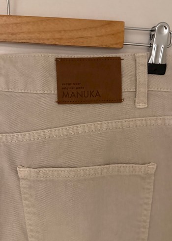 Bej Normal Boy Kadın Kot Pantolon - Görsel 5