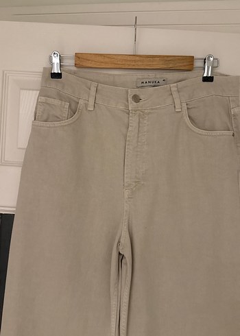 Bej Normal Boy Kadın Kot Pantolon - Görsel 4