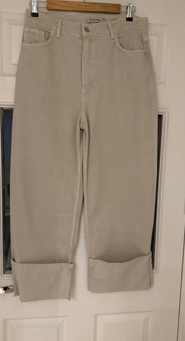 Bej Normal Boy Kadın Kot Pantolon - Görsel 2