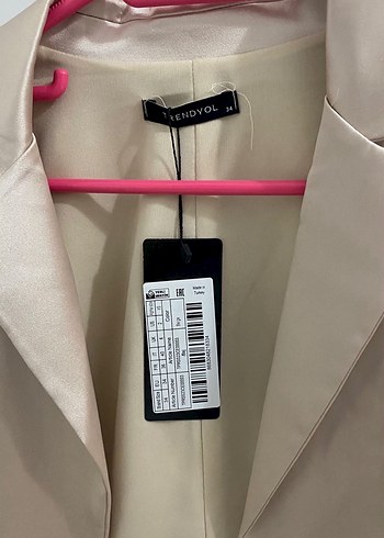 xs Beden Bej Mini Kadın Blazer Ceket