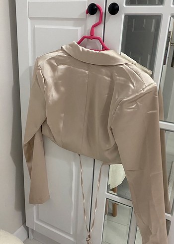 Trendyol & Milla Bej Mini Kadın Blazer Ceket