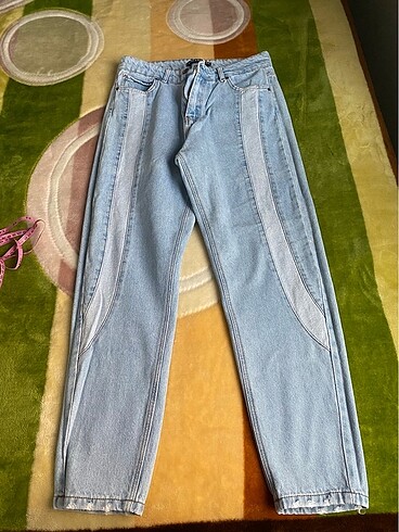 Desenli jean pantolon