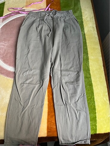 Haki keten pantolon