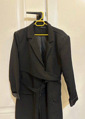 Siyah Kemerli Kadın Blazer Ceket - Görsel 4