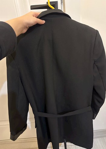 Siyah Kemerli Kadın Blazer Ceket - Görsel 5