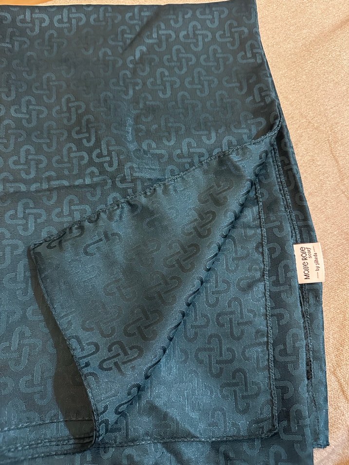 Kadın Bohem Drapeli Koyu Mavi Şal - Görsel 2