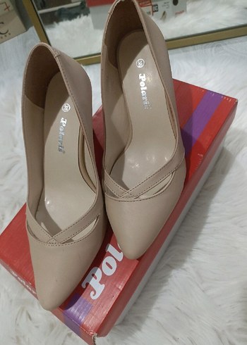 Polaris Bej Minimalist Stiletto Kadın Ayakkabı