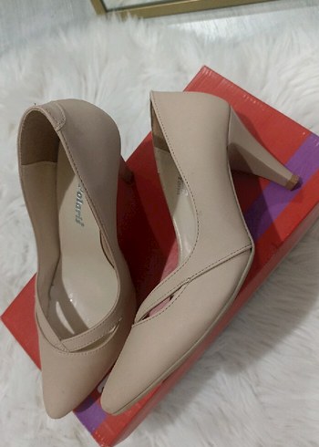 38 Beden Bej Minimalist Stiletto Kadın Ayakkabı
