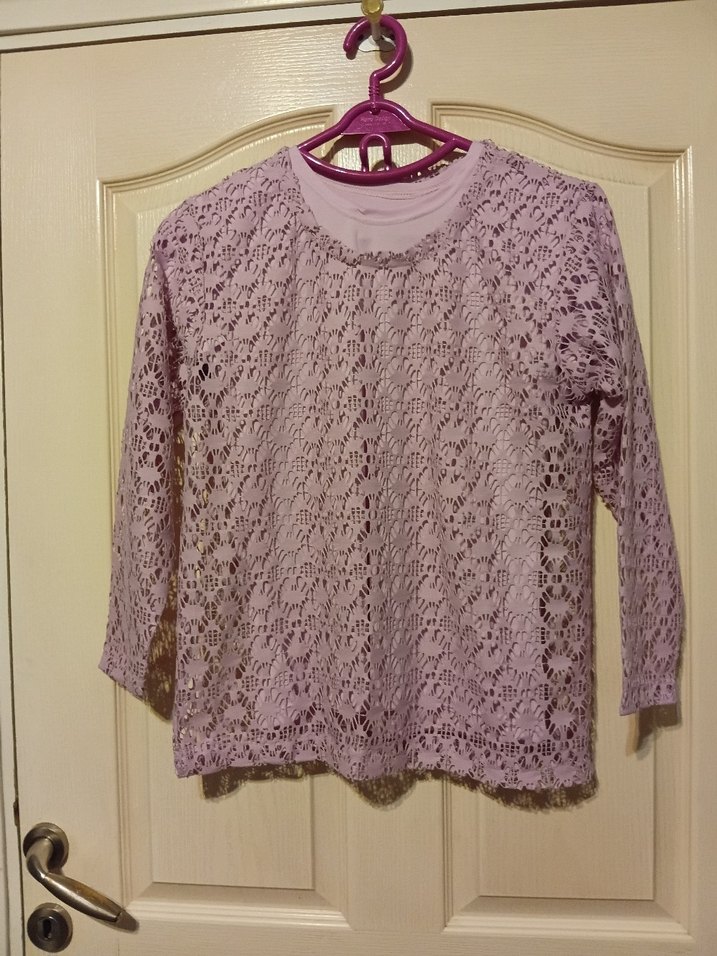 dantel detaylı kadın bluz. - Görsel 3