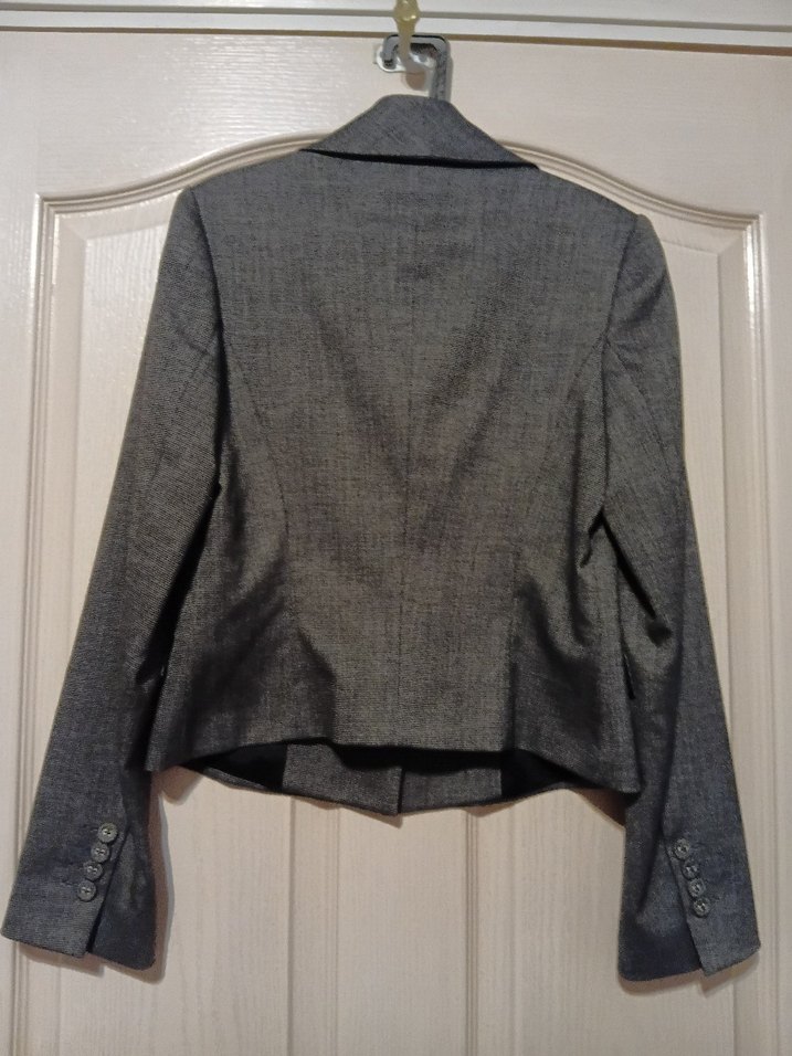 Gri Düğmeli Kadın Blazer Ceket - Görsel 2