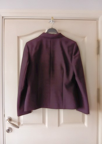 Bordo Kadın Ofis Blazeri, Düğmeli, Normal Boy - Görsel 2