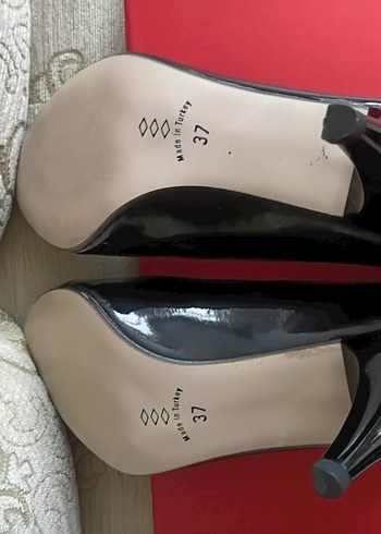 Siyah Rugan İnce Topuklu Kadın Stiletto - Görsel 4