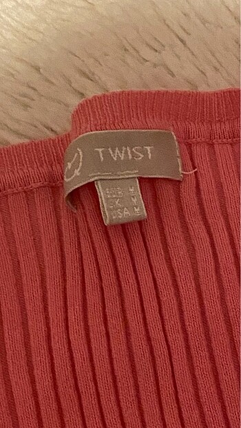 m Beden pembe Renk twist üst