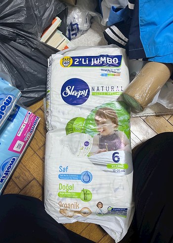 Sleepy Natural Bebek Bezi 6 Numara Jumbo 2'li