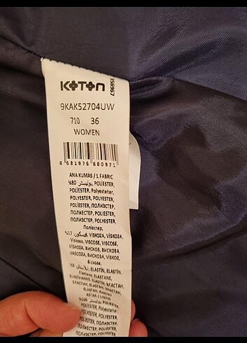 36 Beden lacivert Renk Koton takım elbise 