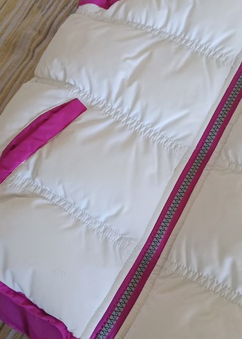 Mammaramma Kız Çocuk Beyaz Fermuarlı Yelek