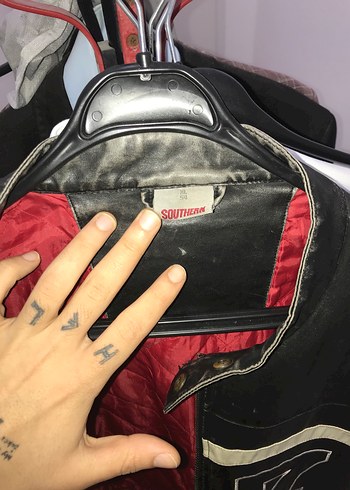 Kemerli Siyah Deri Biker Ceket - Görsel 6