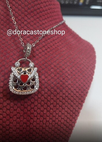 Pandora tarzı çanta şeklinde Çelik kolye - Ana görsel