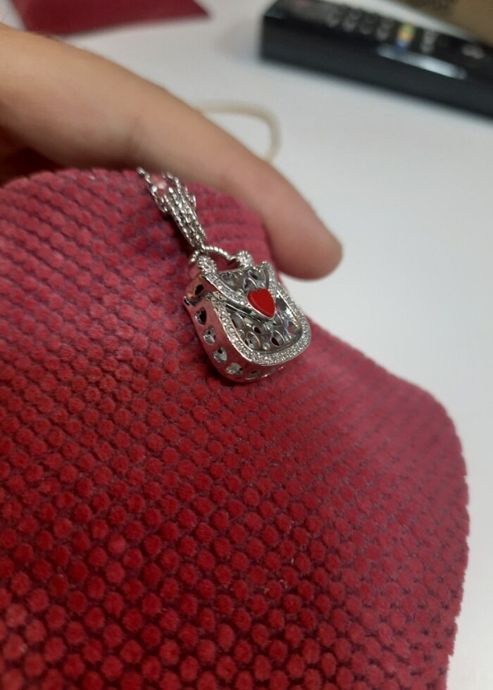 Pandora tarzı çanta şeklinde Çelik kolye - Görsel 2