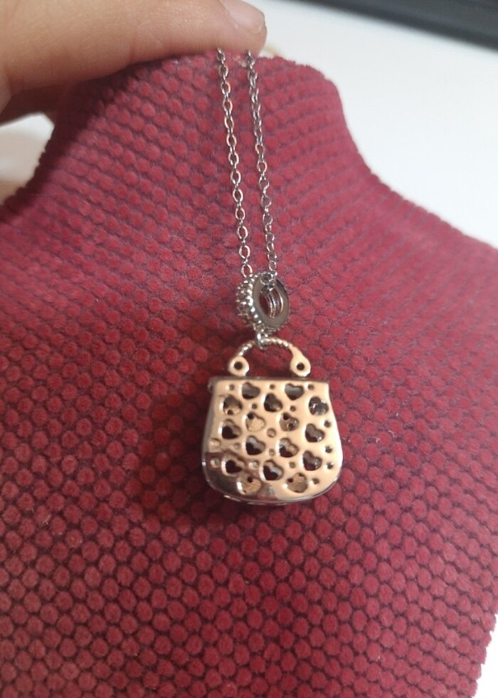 Pandora tarzı çanta şeklinde Çelik kolye - Görsel 4