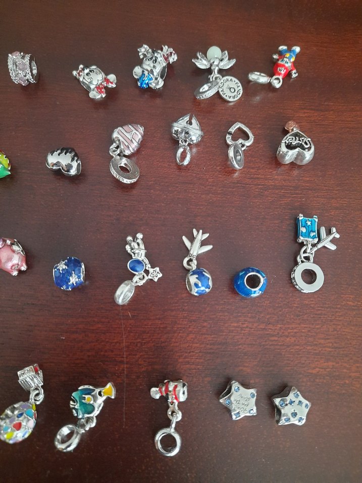 Çelik charmlar  balon ev uçak dünya ve diğerleri - Görsel 2