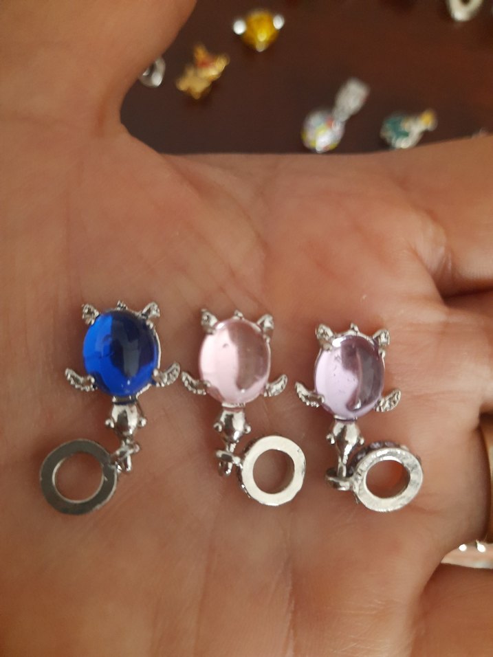 Çelik charmlar  balon ev uçak dünya ve diğerleri - Görsel 4