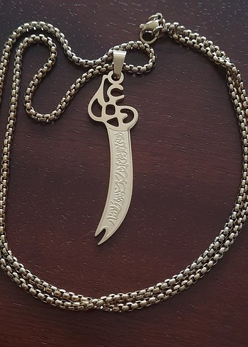 Hz Ali kılıcı Zülfikar çelik kolyeler - Görsel 10