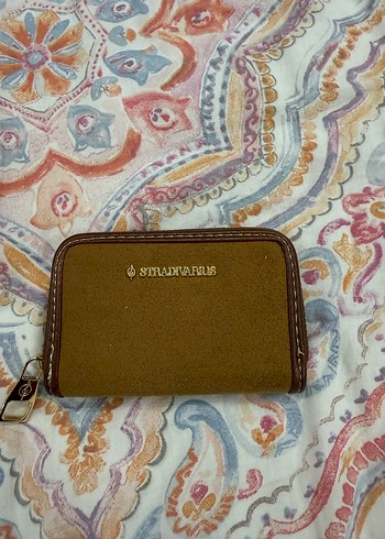 Stradivarius Baskılı Kahverengi Süet Cüzdan